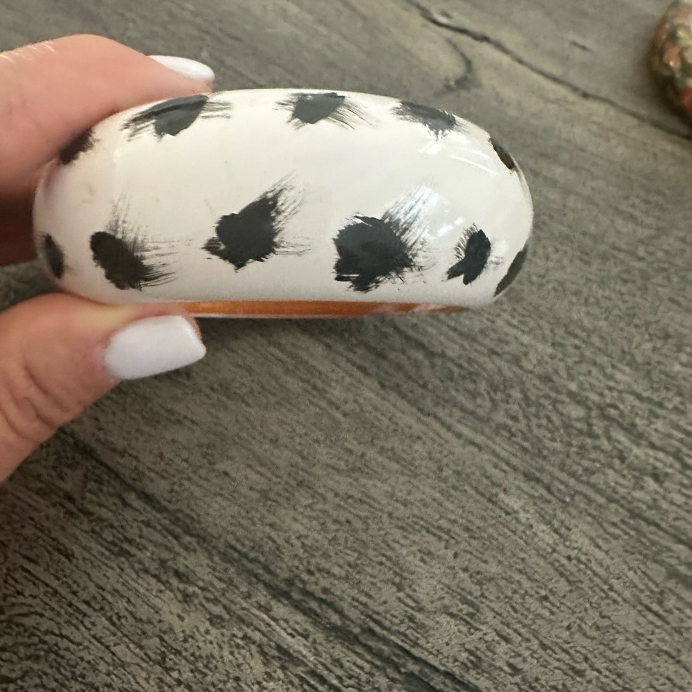 Black and White Polka Dot Bangle - Picture 3 of 5